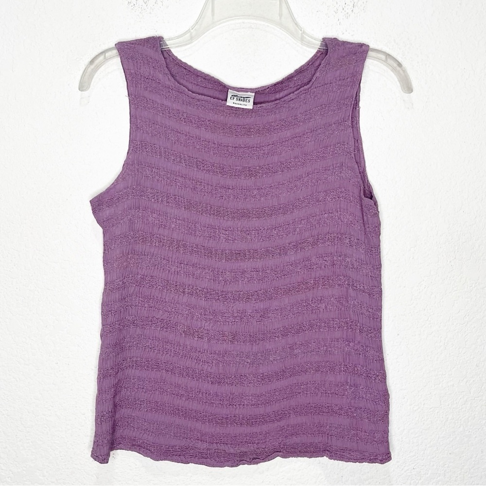 CP Shades Ribbon Weave Purple Vintage Tank Top Box  Lagenlook